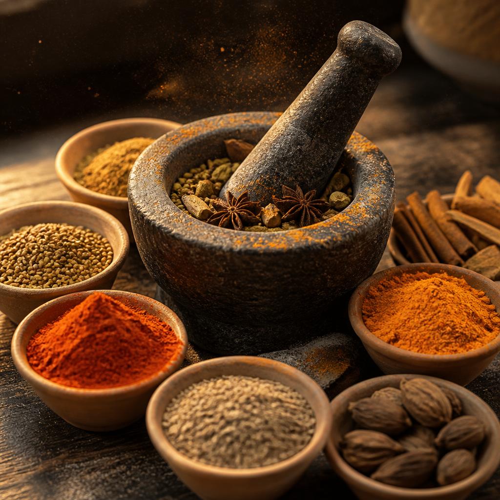 Hand-ground whole spices