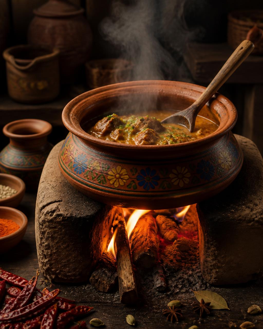 A traditional Pakistani home kitchen